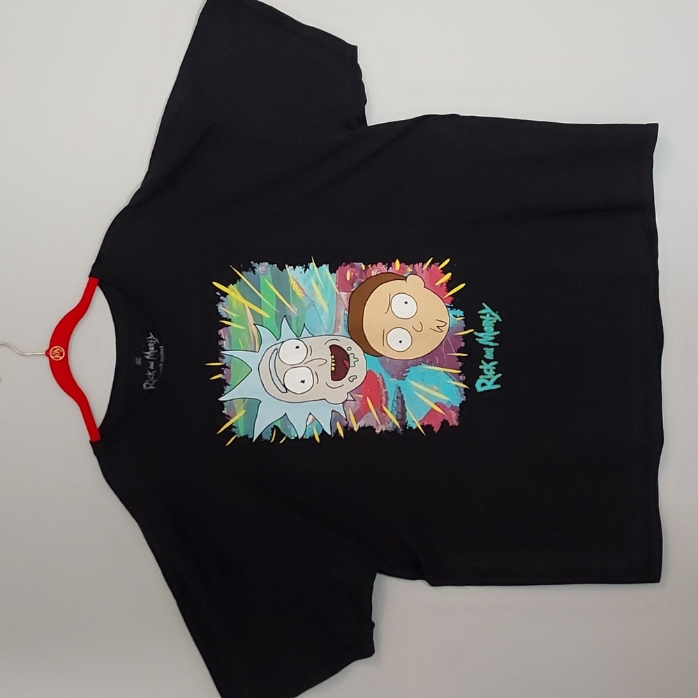 Men's 3X Black Graphic Rick and Morty T-Shirt - Picture 1 of 3